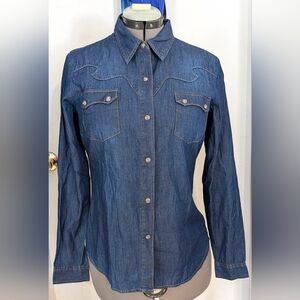 Roper Blue Denim Blouse